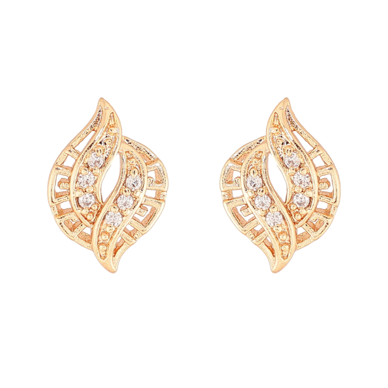 Сережки Xuping M&L Колір 18K пусети «Декоративний візерунок з кристалами» фото №1