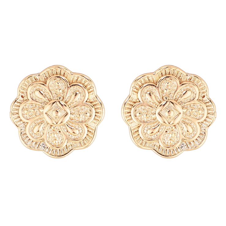 Серьги Xuping M&L Цвет 18K пусеты Цветочки фото №1