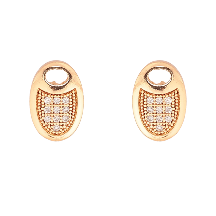 Серьги Xuping M&L Цвет 18K пусеты Декоративные овалы с кристаллами фото №15