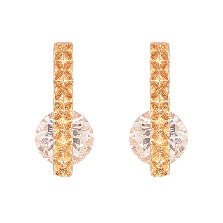 Серьги Xuping M&L Цвет 18K пусеты Декоративный узор с кристаллами фото №1