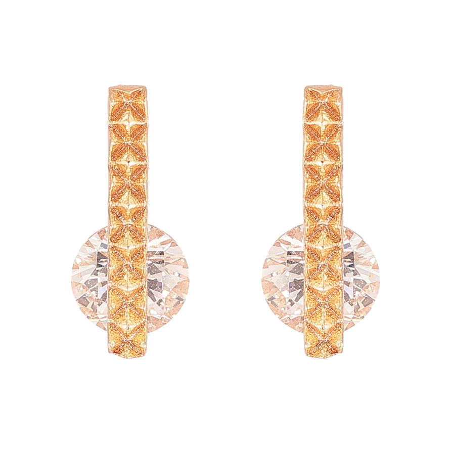 Серьги Xuping M&L Цвет 18K пусеты Декоративный узор с кристаллами фото №1