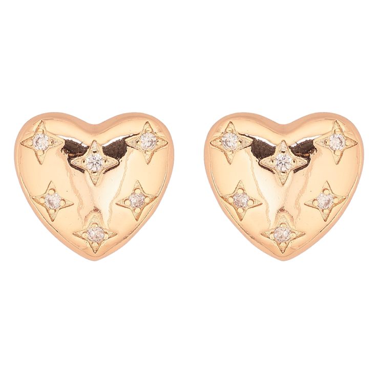 Серьги Xuping M&L Цвет 18K пусеты Сердечки с кристаллами фото №11