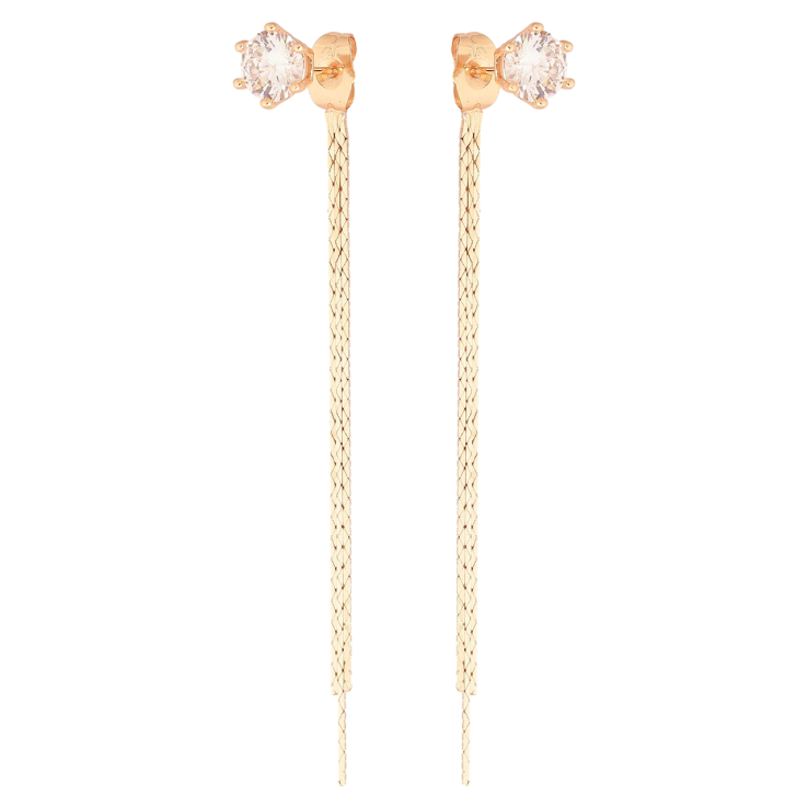 Сережки Xuping M&L Колір 18K пусети-джекети «Кристали з підвісками» фото №20