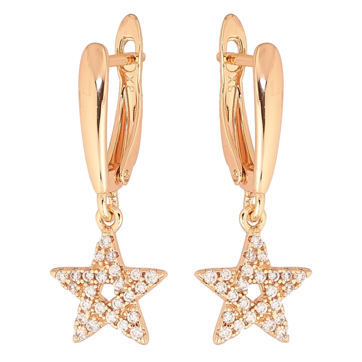 Серьги Xuping M&L Цвет 18K английский замок Звезды с инкрустацией кристаллами фото №20