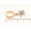 Сережки Xuping M&L Колір 18K підвіски на колечках «Черепашки з синіми кристалами» фото №2