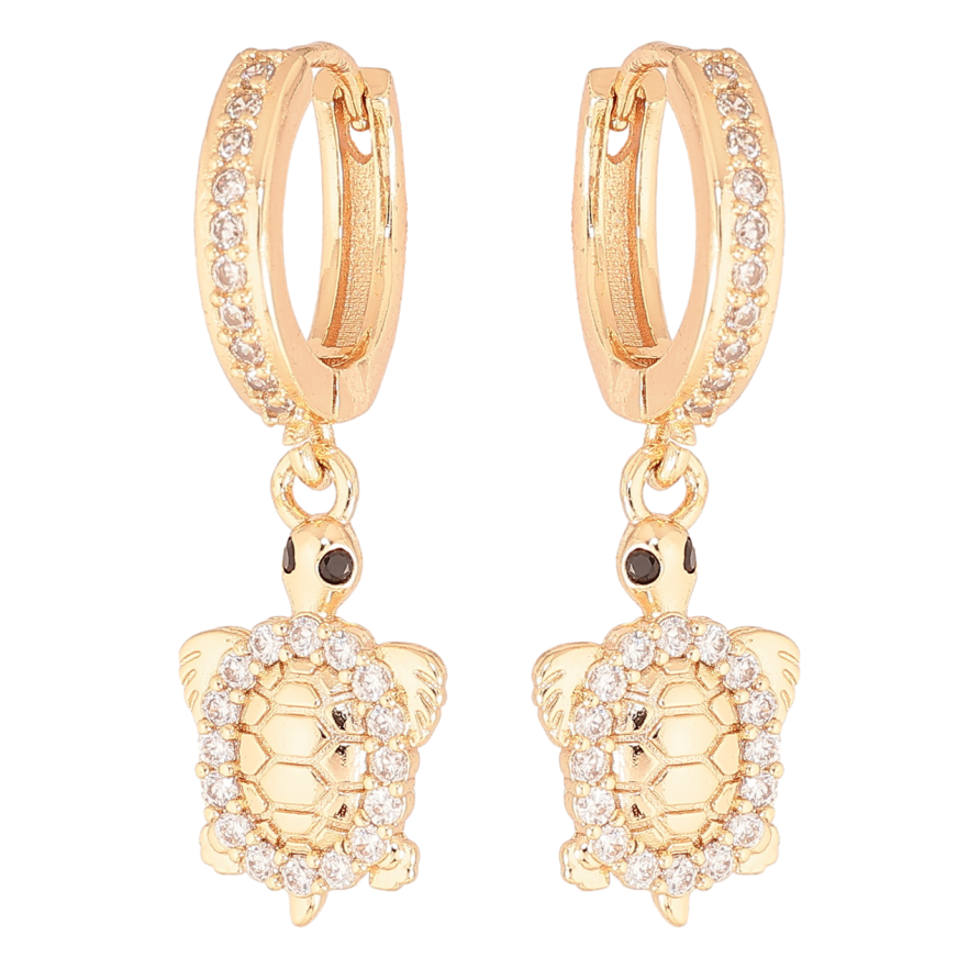 Сережки Xuping M&L Колір 18K підвіски на колечках «Черепашки» фото №1