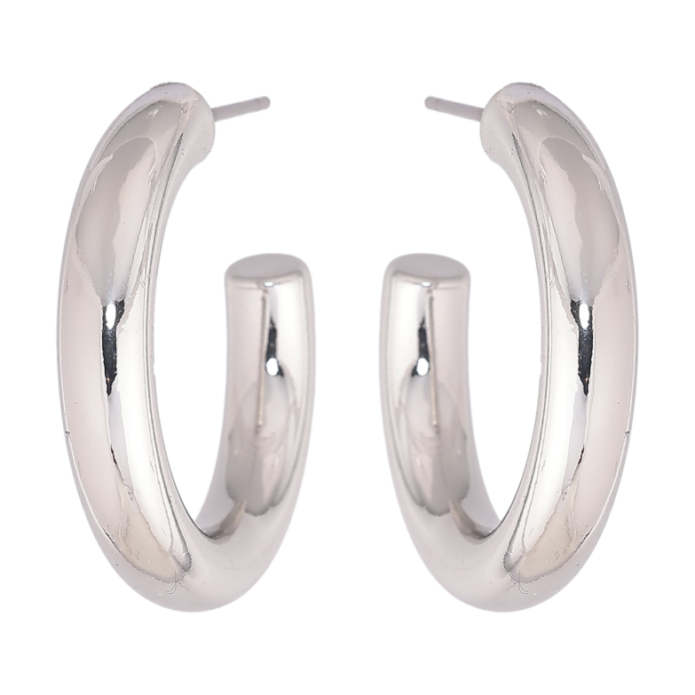 Серьги Xuping M&L Цвет Родий пусеты Дуги фото №1