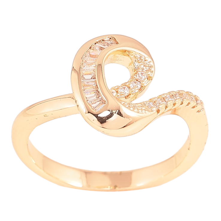 Каблучка Xuping M&L Колір 18К «Петелька з доріжками кристалів» фото №3