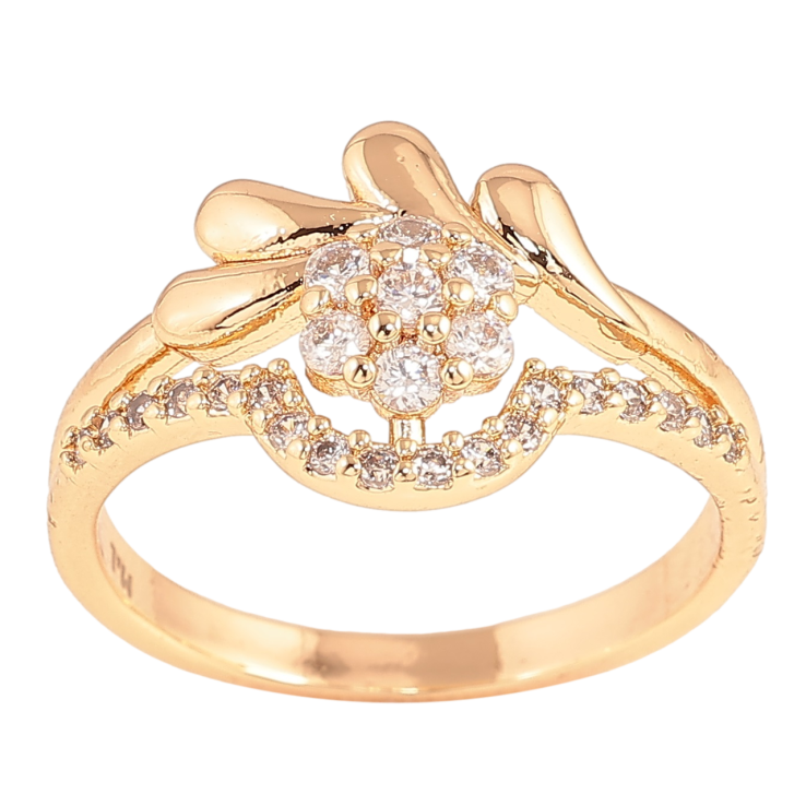 Каблучка Xuping M&L Колір 18К «Кришталева квіточка» фото №5