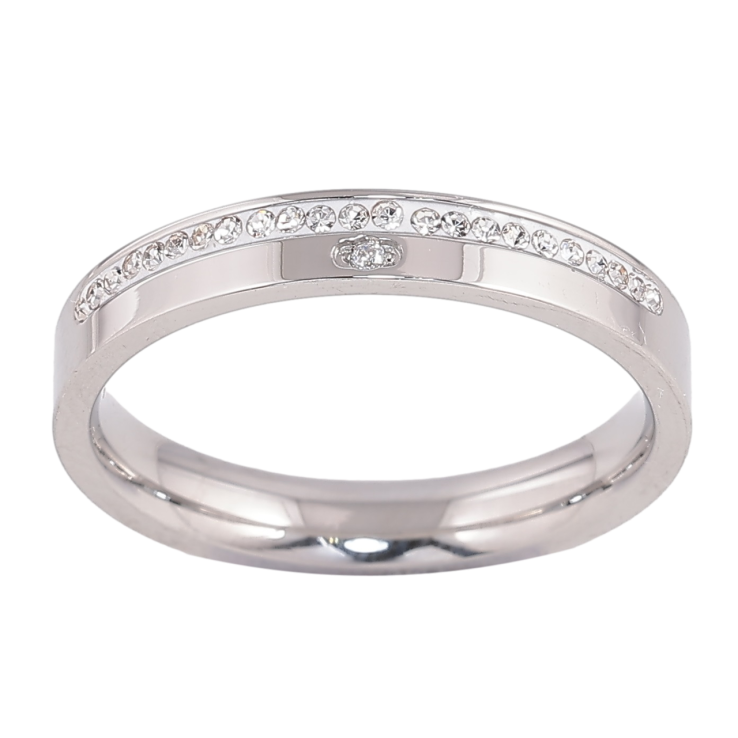 Каблучка Xuping TTM Stainless Steel Колір Родій Доріжка кристалів, шир. 3.5мм фото №19 Каблучка Xuping TTM Stainless Steel Колір Родій Доріжка кристалів, шир. 3.5мм фото №19