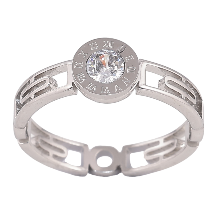 Каблучка Xuping TTM Stainless Steel Колір Родій «Циферблат з кристалом» фото №22 Каблучка Xuping TTM Stainless Steel Колір Родій «Циферблат з кристалом» фото №22