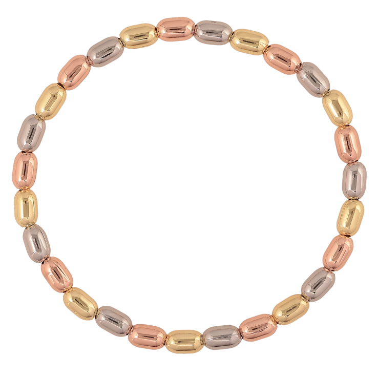 Браслет Xuping M&L колір 14К+18К+Родій «Намистини» на резинці, ø 4мм, вільний розмір фото №13 Браслет Xuping M&L колір 14К+18К+Родій «Намистини» на резинці, ø 4мм, вільний розмір фото №13