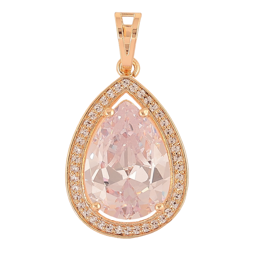 Кулон Xuping M&L Колір 18К «Кришталева крапелька» для ланцюжка до 7мм фото №1