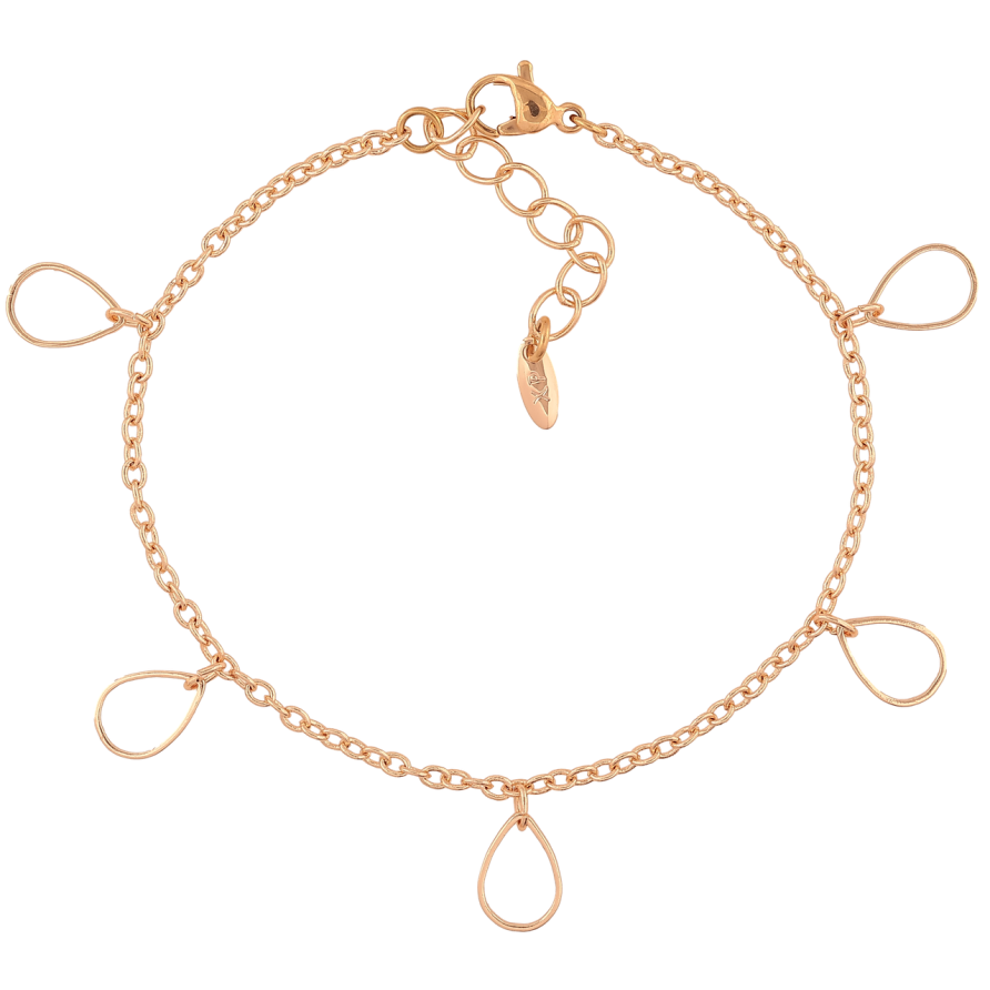 Браслет Xuping M&L Колір 18K «Ланцюжок з підвісками» довжина з доп.ланцюжком 18.5-22см х 2мм фото №1