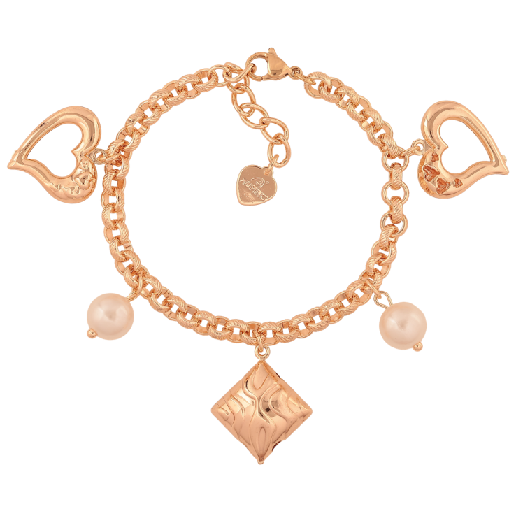 Браслет Xuping M&L Колір 18K «Ланцюжок з підвісками» довжина з доп.ланцюжком 18-21см х 6мм фото №3