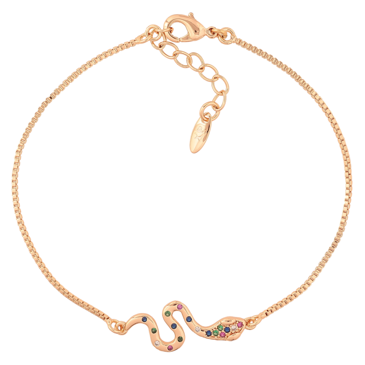 Браслет Xuping M&L Колір 18K «Змійка з різнокольоровими кристалами» довжина з доп.ланцюжком 18-21см х 1мм фото №20