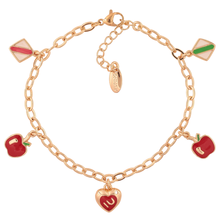 Браслет Xuping M&L Колір 18K «Ланцюжок Якірний з підвісками» довжина з доп.ланцюжком 18.5-22см х 4мм фото №17