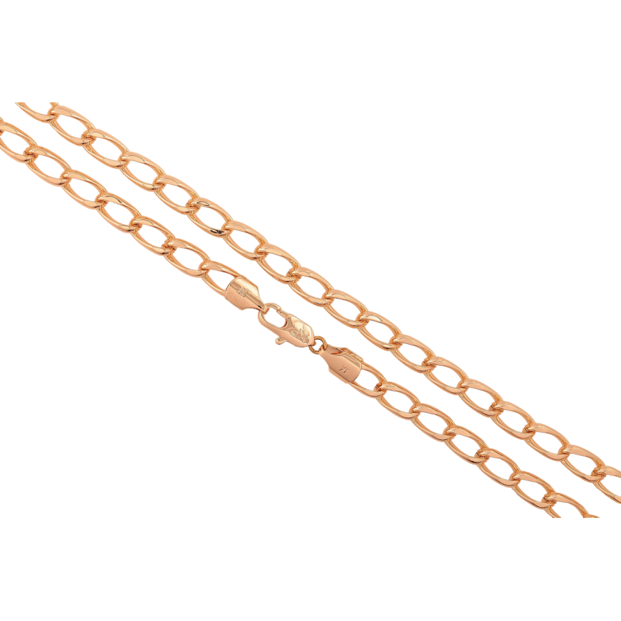 Ланцюжок Xuping M&L Колір 18К «Плетіння Панцирне» довжина 45см х 6мм фото №1