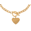 Браслет Xuping ТТМ Stainless Steel колір 14К «Ланцюжок Якірний з сердечком» довжина 18см х 4.5мм фото №2
