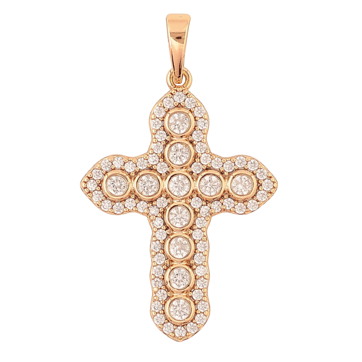 Кулон Xuping Позолота 18K «Хрест з кристалами» для ланцюжка до 6мм фото №16