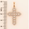 Кулон Xuping Позолота 18K «Хрест з кристалами» для ланцюжка до 6мм фото №2