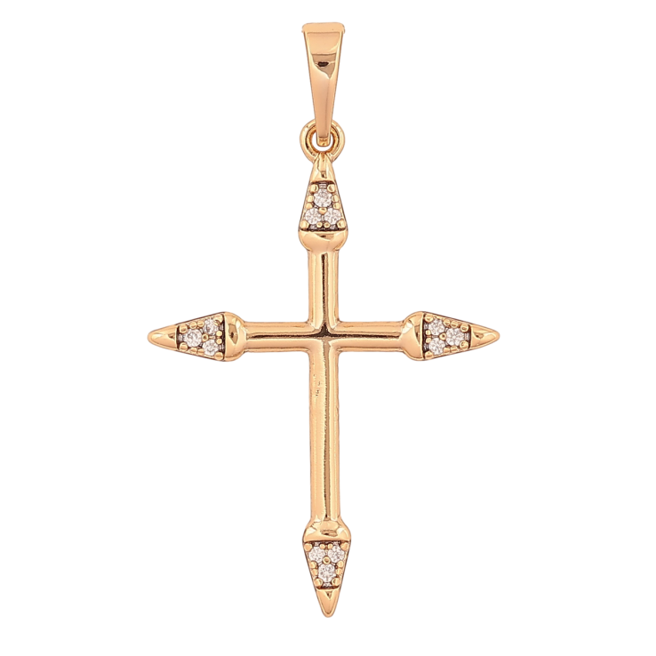 Кулон Xuping Позолота 18K «Хрест з кристалами» для ланцюжка до 6мм фото №17