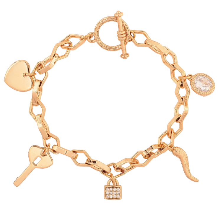 Браслет Xuping Позолота 18K «Ланцюжок з підвісками» розмір 18.5см х 6мм фото №23