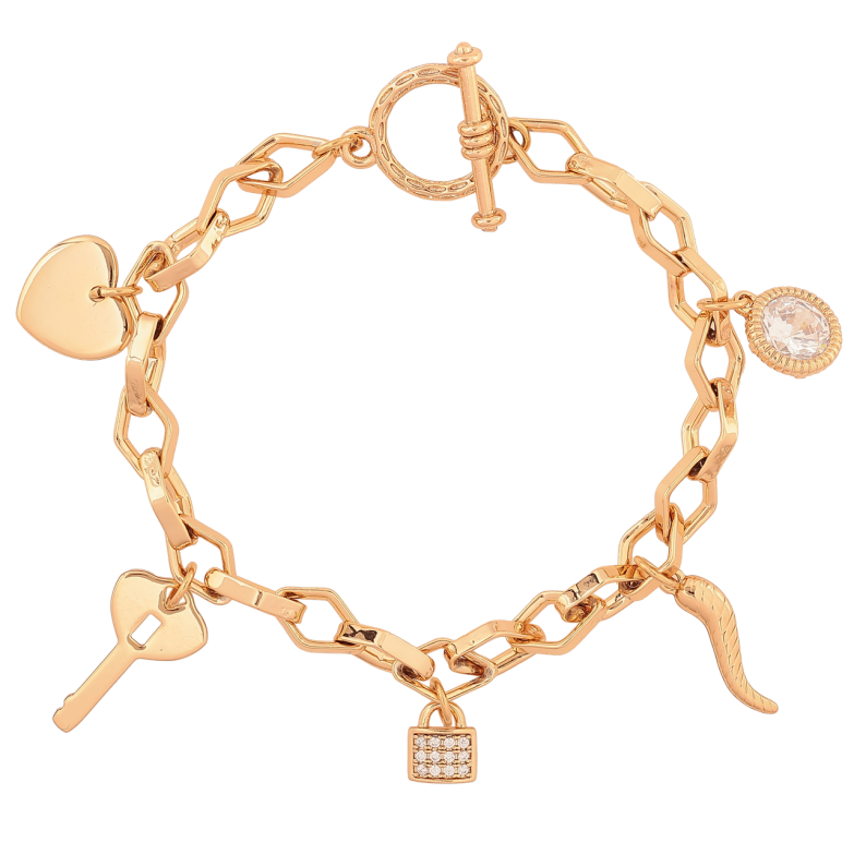 Браслет Xuping Позолота 18K Цепочка с подвесками размер 18.5см х 6мм фото №9