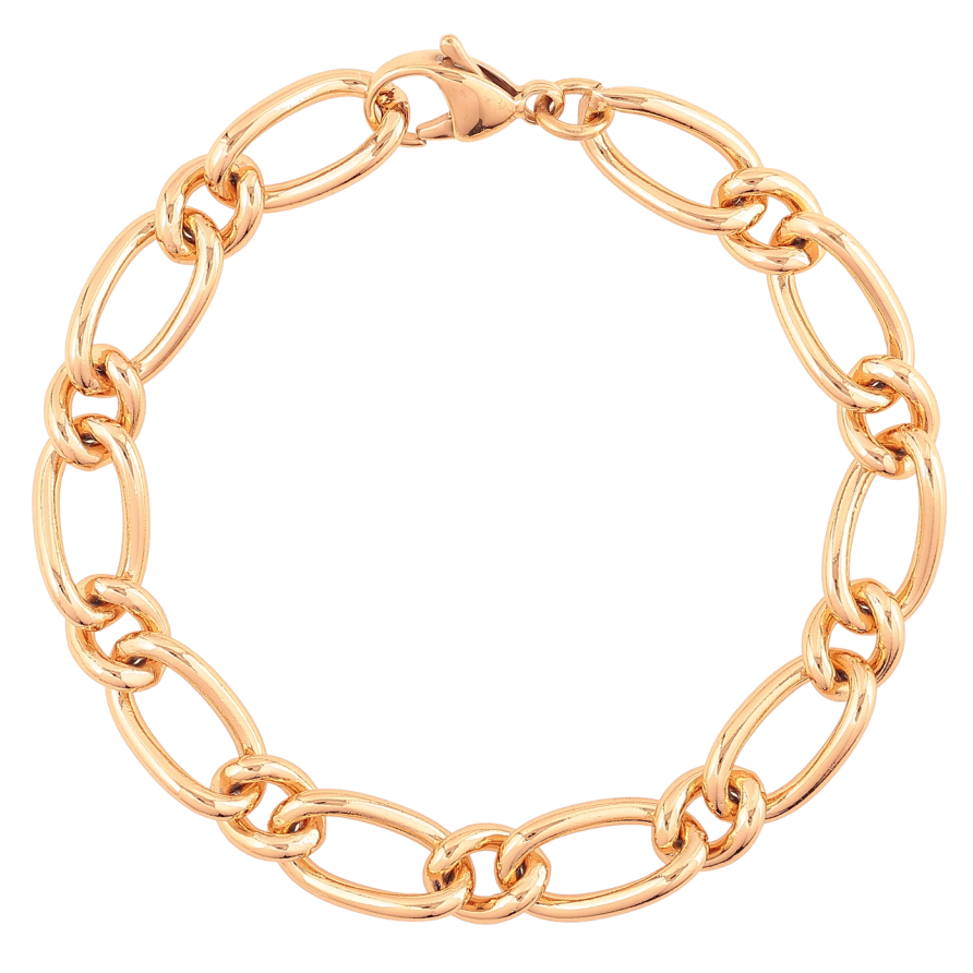 Браслет Xuping Позолота 18K «Ланцюжок плетіння Фантазійне» розмір 19см х 7-9мм фото №1