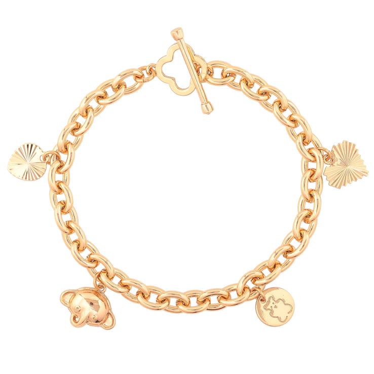 Браслет Xuping Позолота 18K «Ланцюжок Якірний з підвісками» розмір 17.5см х 6мм фото №12