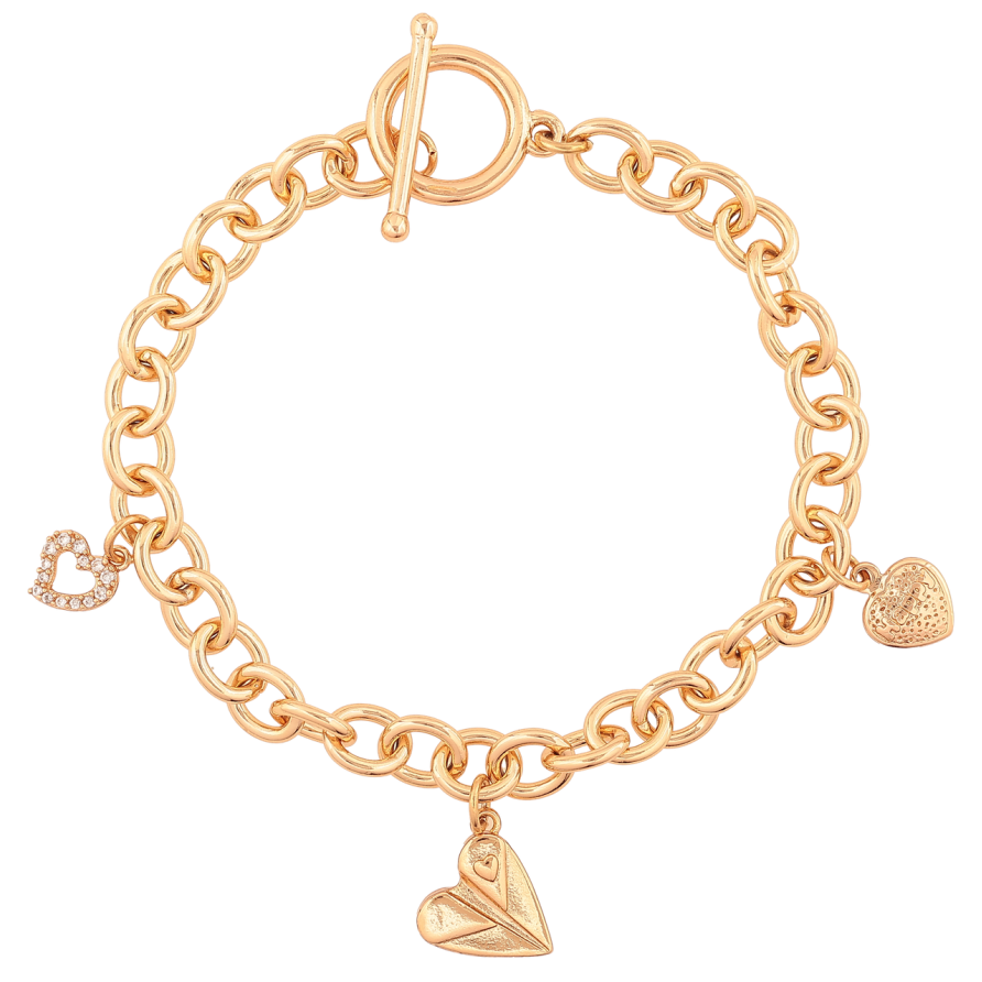 Браслет Xuping Позолота 18K «Ланцюжок з підвісками» розмір 19см х 7мм фото №1