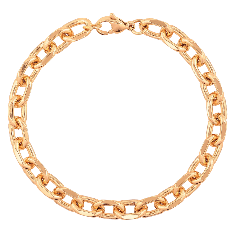 Браслет Xuping Позолота 18K «Ланцюжок Якірний» розмір 19см х 7мм фото №1