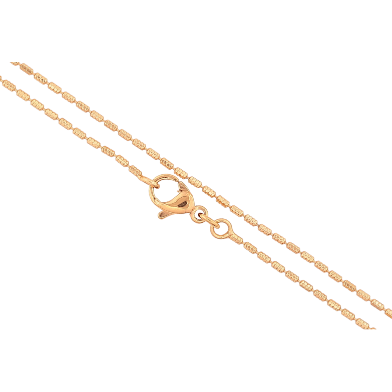 Цепочка Xuping Позолота 18K Плетение Перлина с узором длинна 44см х 1мм фото №16