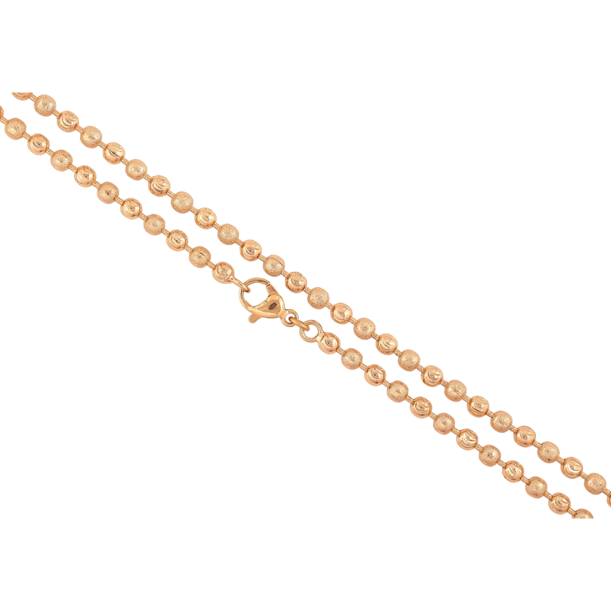 Цепочка Xuping Позолота 18K Плетение Перлина с шагренью длинна 44см х 3мм фото №1