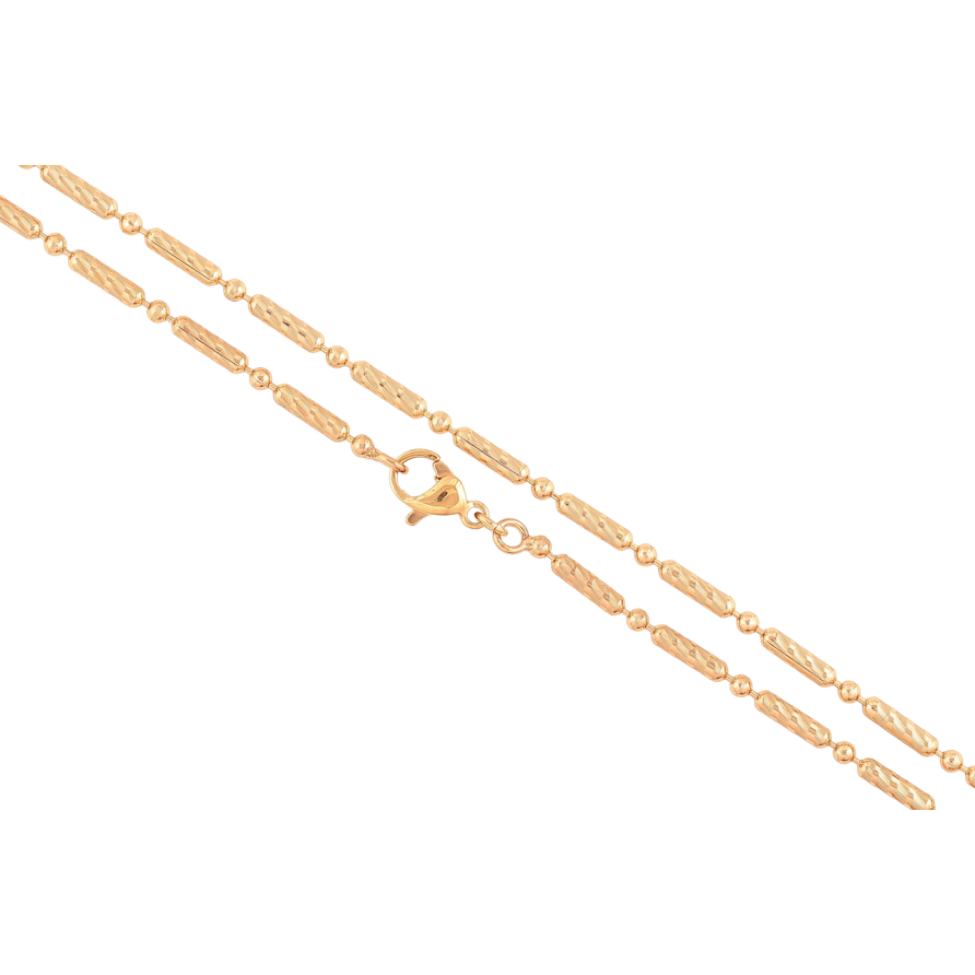 Ланцюжок Xuping Позолота 18K «Плетіння Перлина з візерунком» довжина 45см х 2мм фото №1