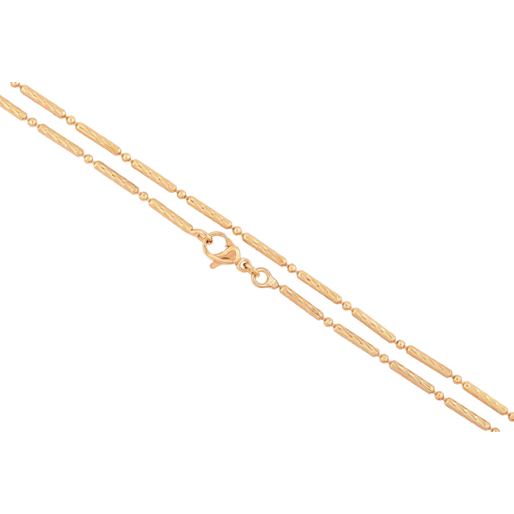 Ланцюжок Xuping Позолота 18K «Плетіння Перлина з візерунком» довжина 45см х 1.5мм фото №2