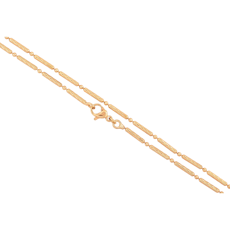 Цепочка Xuping Позолота 18K Плетение Перлина с узором длинна 45см х 1.5мм фото №15