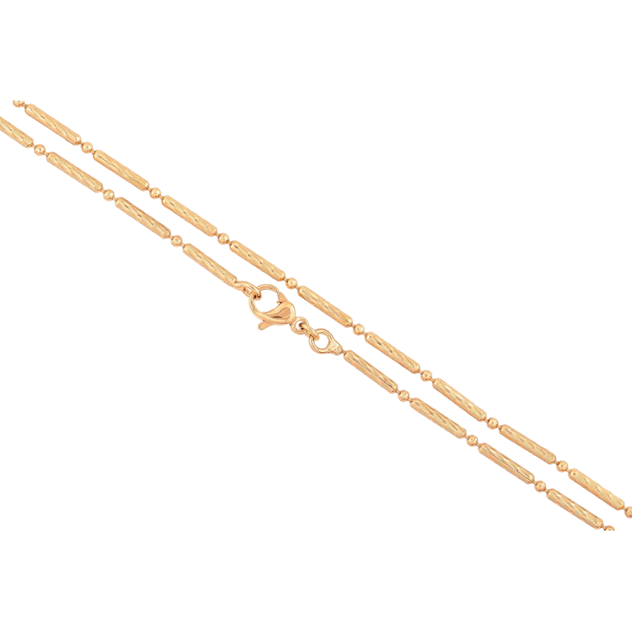 Ланцюжок Xuping Позолота 18K «Плетіння Перлина з візерунком» довжина 45см х 1.5мм фото №1
