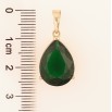 Кулон Xuping Позолота 18K «Зелена кришталева крапля» для ланцюжка до 6мм фото №3