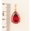 Кулон Xuping Позолота 18K Красная кристальная капля для цепочки до 6мм фото №2