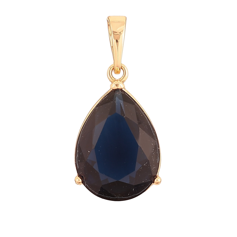 Кулон Xuping Позолота 18K «Синя кришталева крапля» для ланцюжка до 6мм фото №1