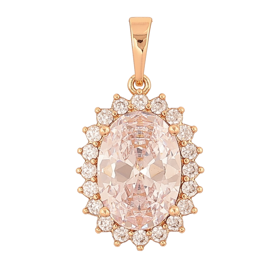 Кулон Xuping Позолота 18K «Кристал в обрамленні» для ланцюжка до 6мм фото №1