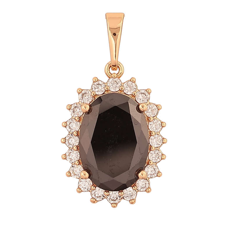 Кулон Xuping Позолота 18K Черный кристалл в обрамлении для цепочки до 6мм фото №9