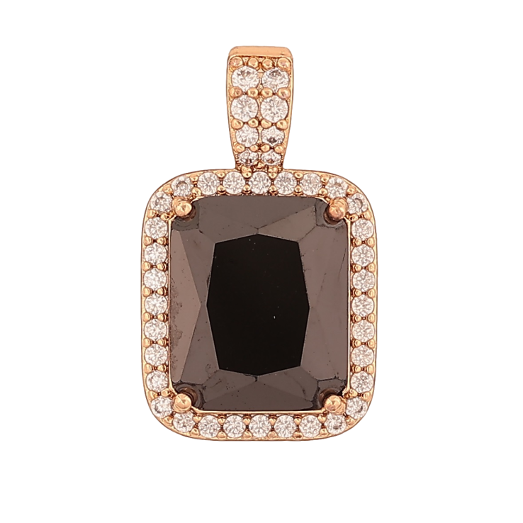 Кулон Xuping Позолота 18K Черный кристалл в обрамлении для цепочки до 4мм фото №12