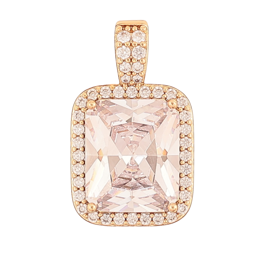 Кулон Xuping Позолота 18K «Кристал в обрамленні» для ланцюжка до 4мм фото №1