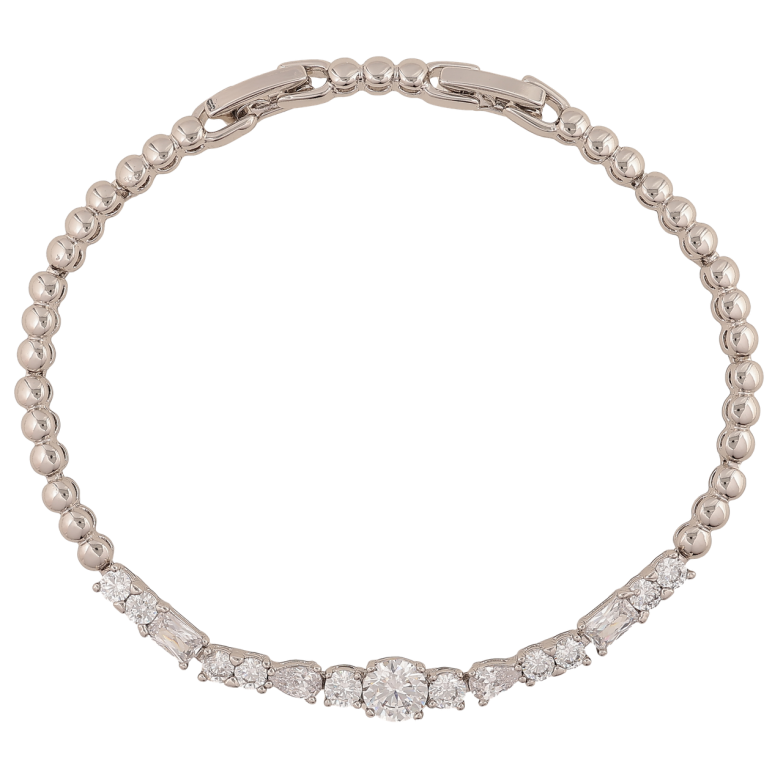 Браслет Xuping Родій «Кришталева доріжка» довжина з доп. замком 17.5,19.5см х 3-6мм фото №24