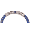 Браслет Xuping Родий Тройная дорожка синих кристаллов длинна с доп. замком 17,19см х 6мм фото №2