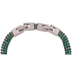 Браслет Xuping Родій «Потрійна доріжка зелених кристалів» довжина з доп. замком 17,19см х 6мм фото №2