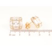 Серьги Xuping Позолота 18K пусеты Кристальные ромбы 13х13мм фото №2 Серьги Xuping Позолота 18K пусеты Кристальные ромбы 13х13мм фото №2