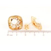 Серьги Xuping Позолота 18K пусеты Квадраты с кристаллами и жемчужинами фото №2 Серьги Xuping Позолота 18K пусеты Квадраты с кристаллами и жемчужинами фото №2
